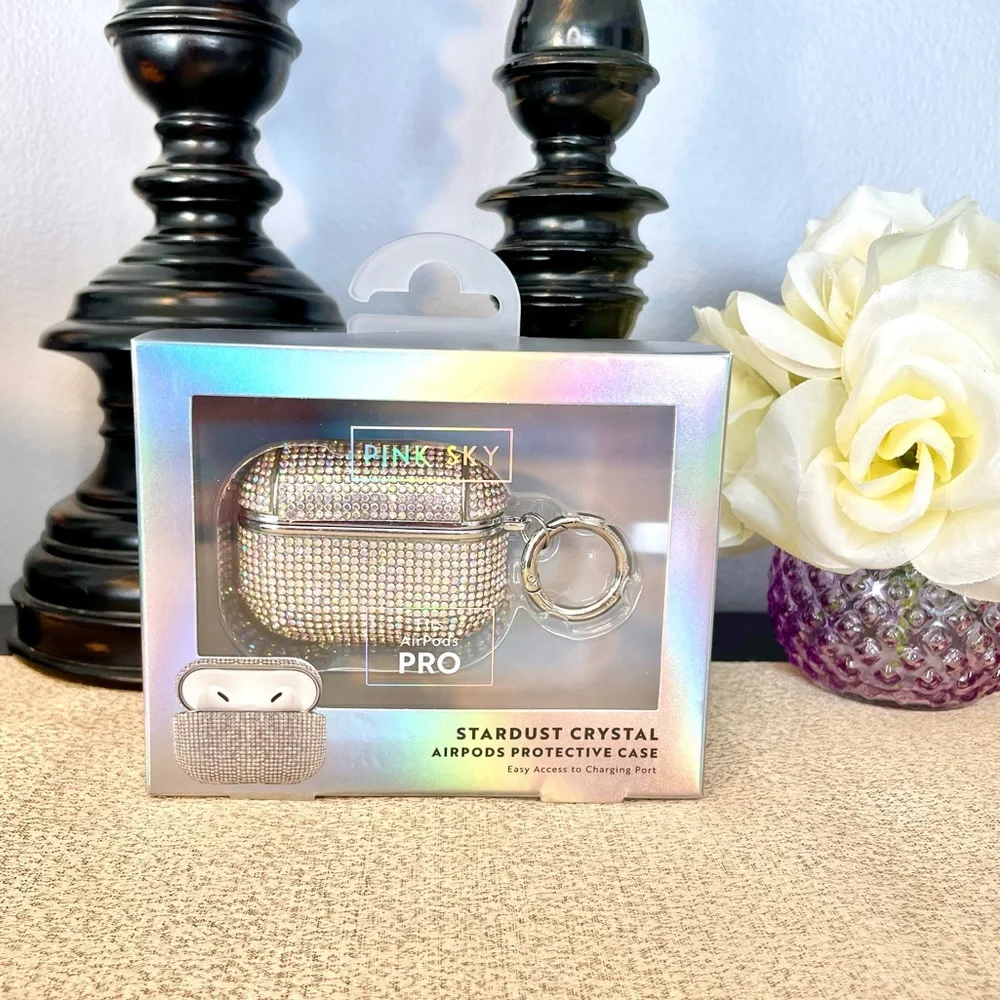 NWT Pink Iridescent Rhinestone AirPods Pro Case